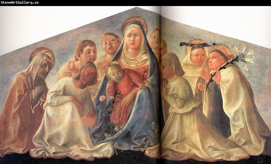 Fra Filippo Lippi Madonna of Humility with Angels and Carmelite Saints